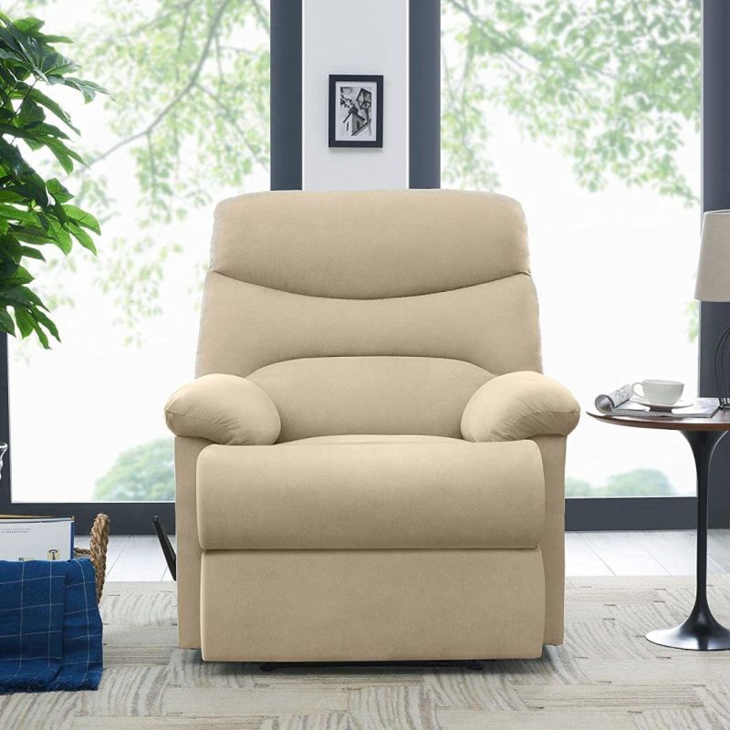 Modern Design High Adjustable Fabric Bean Bag Backrest Manual Recliner with Luxury Wooden Bar