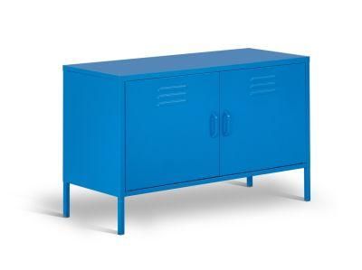 Modern Living Room Locker Style Metal TV Stand Cabinet