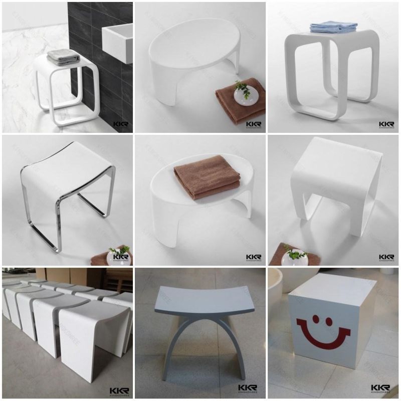 Designer Stool Modern Cast Stone Stool Bathroom Stool Solid Surface Kkr