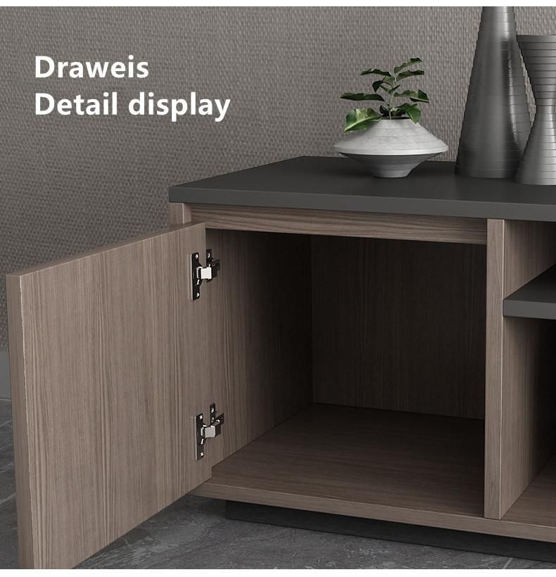 Nordic Light Grey Color Living Room Home Furniture TV Stand with Drawers