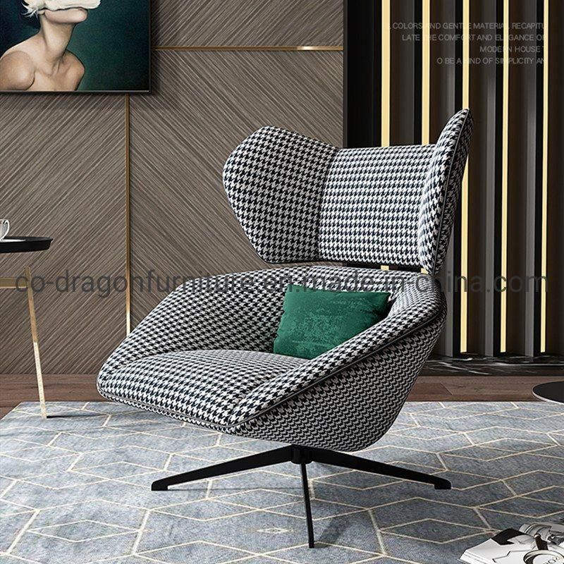 Modern Home Furniture High Back Swivel Leisure Chair with Fabric