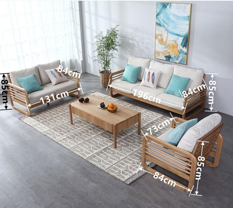 Nordic Simple Small Apartment Fabric Sofa Living Room Combination Leisure Sofa Double Seat Removable and Washable Sofa 0081