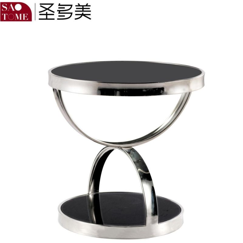 Modern Small Living Room Furniture Glass Two-Story Table