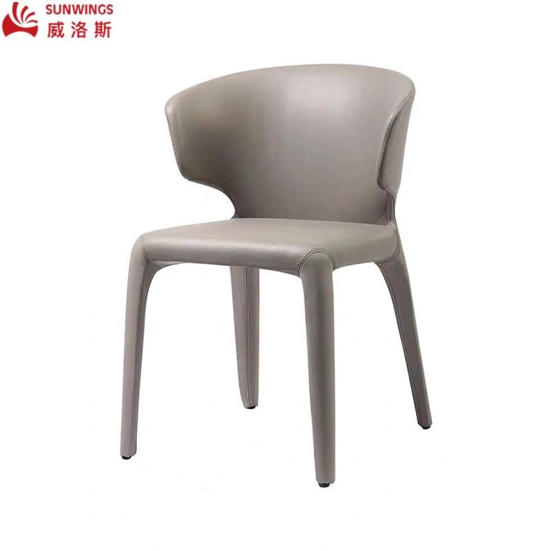 Modern and Design Solid Wood PU Leather All - Covered Dining Chair for Living Room