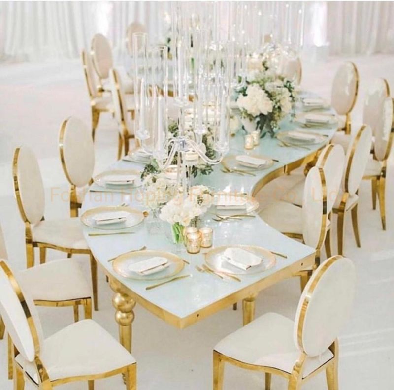 Modern Wedding Decoration Use Gold Bride and Groom Event Furniture King Throne Hotel Room Chairs