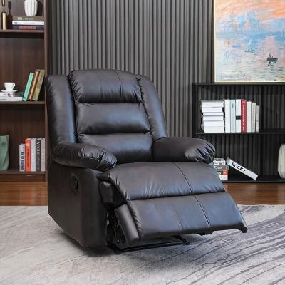 Durable Leather Sofa Manual Recliner Sofa Home Furniture Single One Seat Sofa Leisure Lazy Office Chair Living Room Sofa