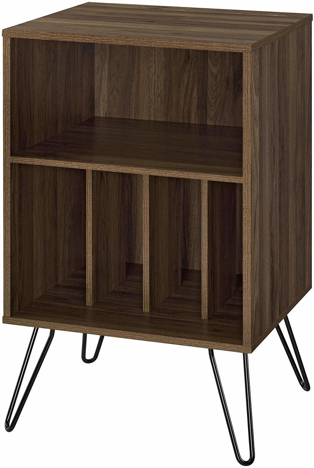 Dark Oak Coffee Side Tables for Small Spaces with Storage