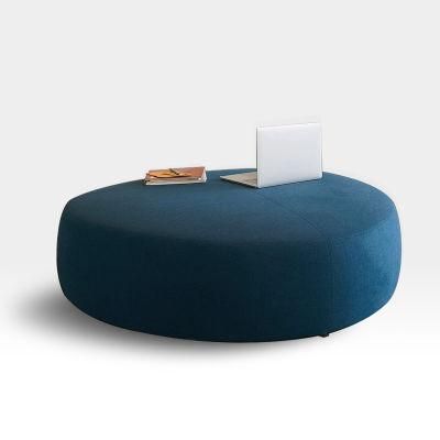 Modern Furniture Upholstered Ottoman Fabric Pouf Contemporary Foot Stool Living Room Futon for Home