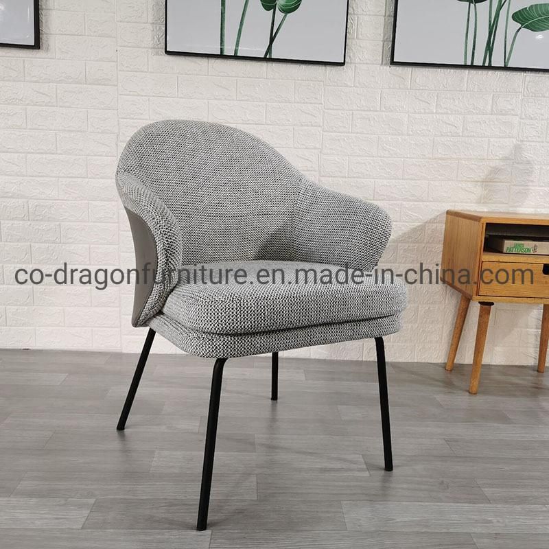 Modern Home Furniture Simple Leather Fabric Lounge Chair with Arm