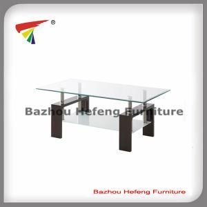 Modern Living Room High Glossy MDF Glass Coffee Table (CT067)