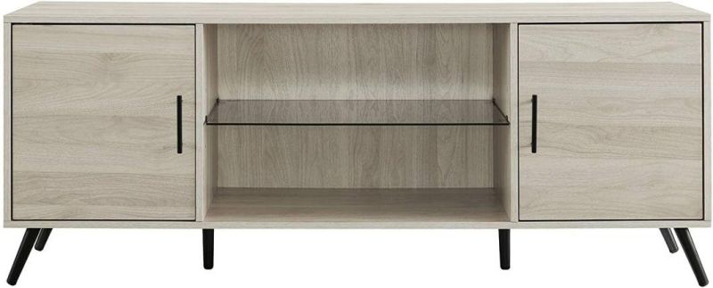 Modern Two Toned Grey Oak Finished Faux Wood TV Stand