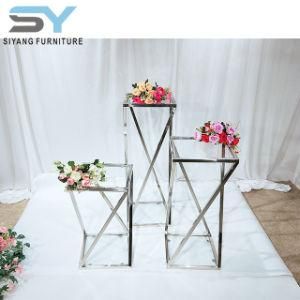 Livingroom Furniture Stainless Steel Flower Stand for Wedding Hotel