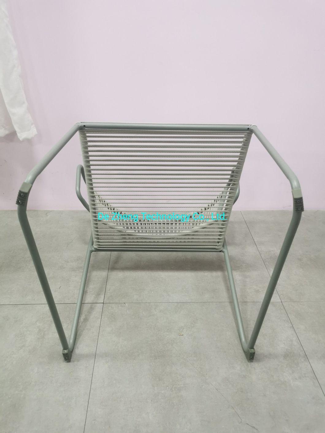 High Quality Patio Furniture PE Rattan Rope Aluminum Frame Garden Outdoor Indoor Leisure Chair Set