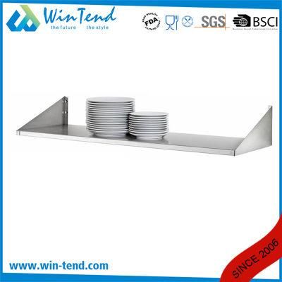 Manufactory Commercial Stainless Steel Kitchen Wall Shelf with Backsplash