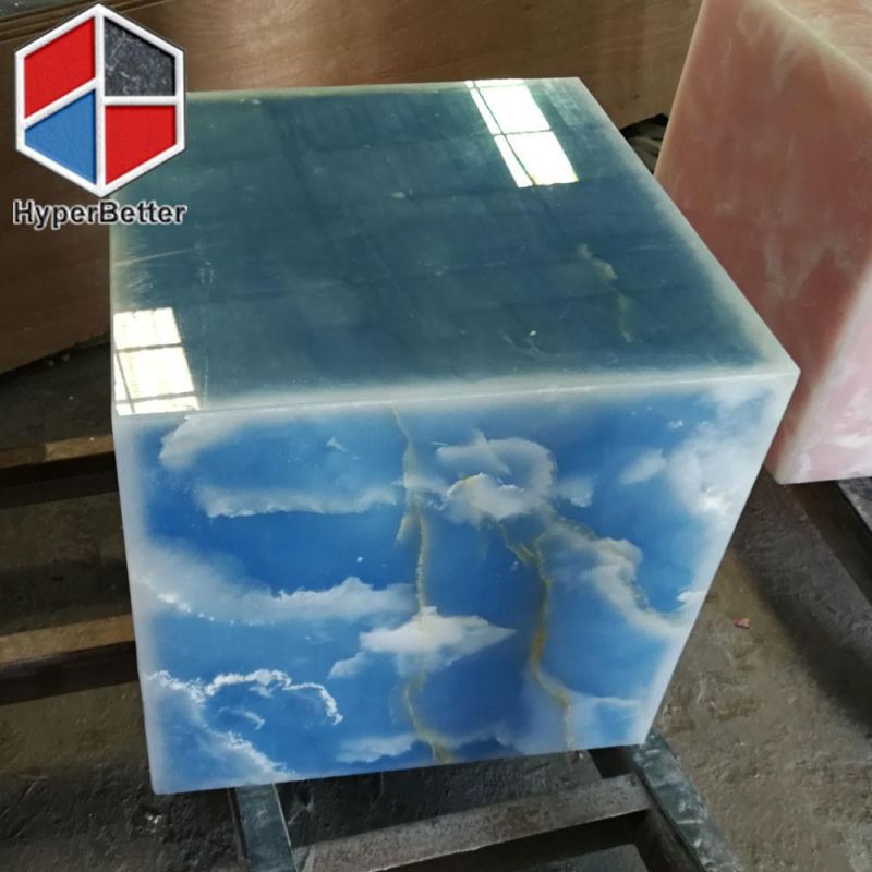 Natural Blue Onyx Tables Cubic Table