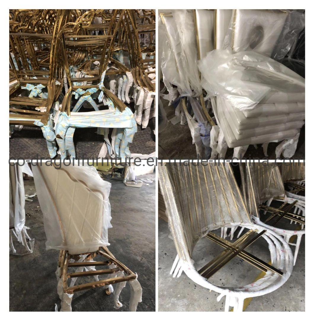 High Quality Nordic Fabric Metal Legs Leisure Dining Chair Sets