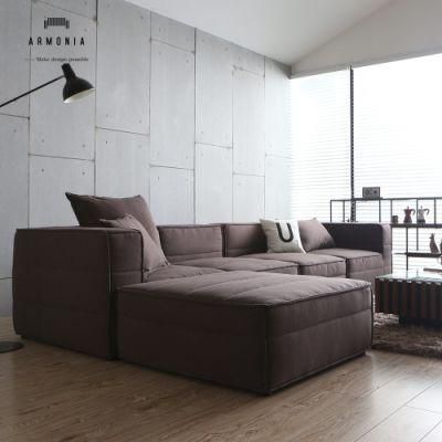 Modern Style Design Furniture Set Recliner Soft Fabric Corner Sofa