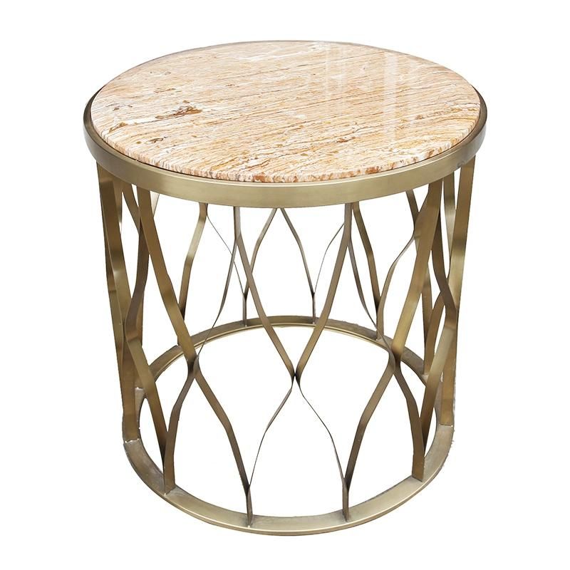 Nice Design Round Coffee Table Stainless Steel Tea Table for Hotel Used