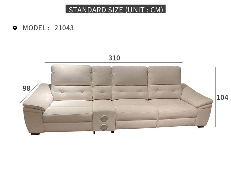 White Fabric Italian Sectional Sofa Pieces Living Room