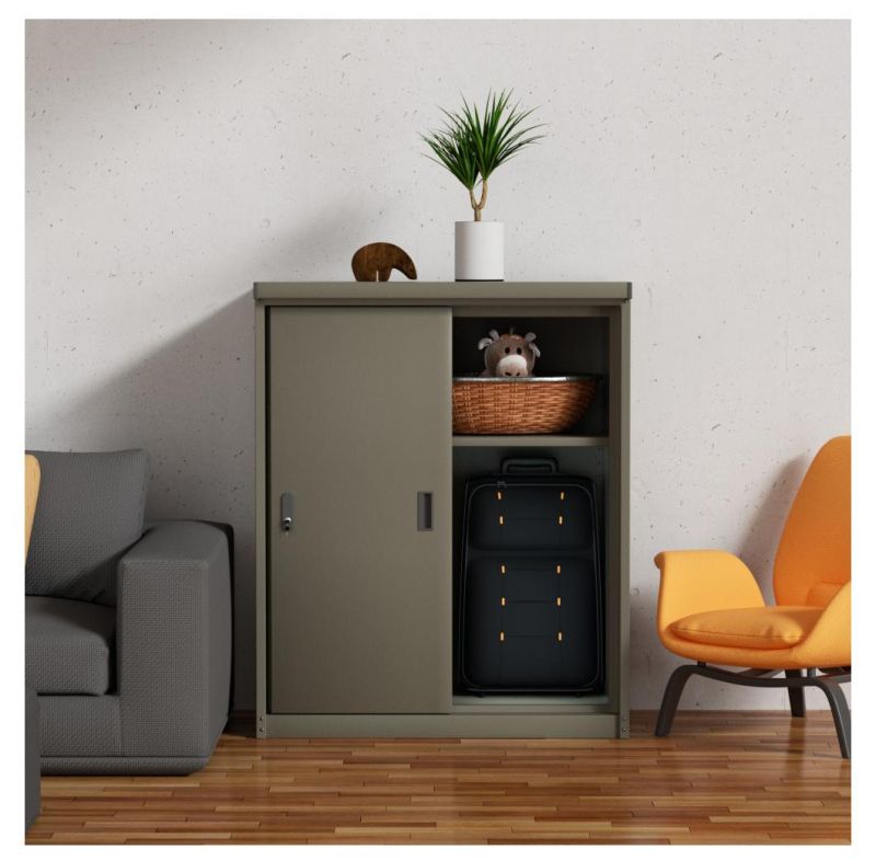 Metal Locker Foldable 2 Door Steel Cupboard Children Cupboard