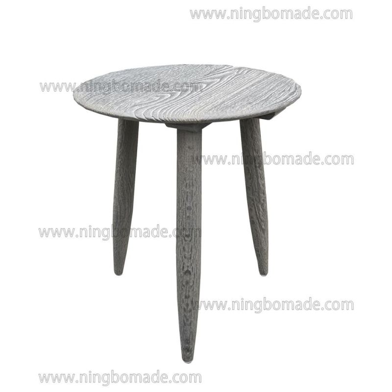 Nordic Retro Vintage Antique Furniture Water Grey Oak Coener Table