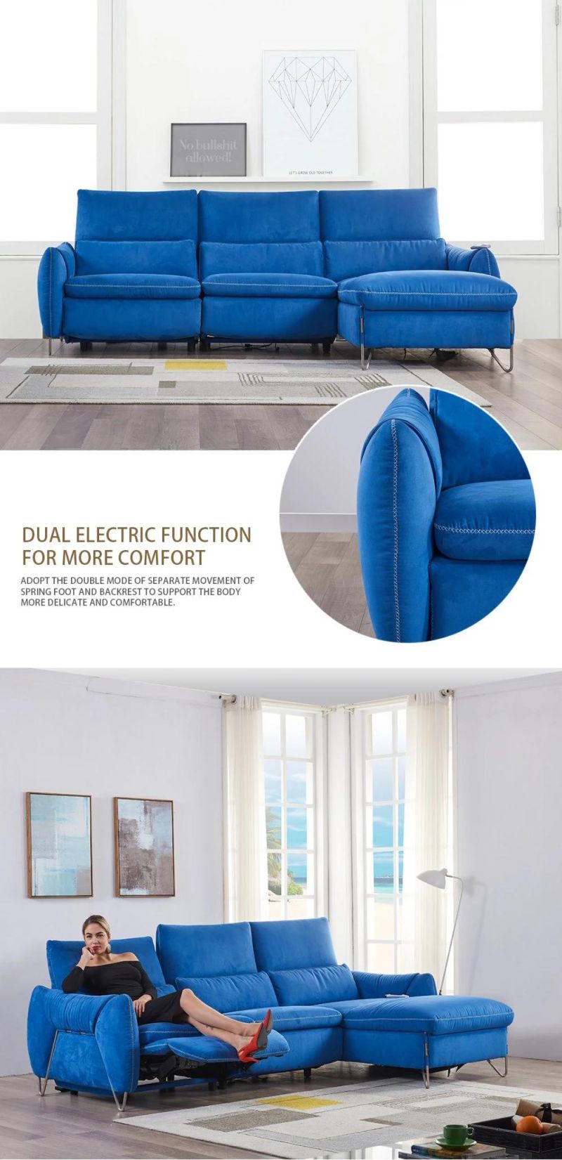 Modern Simple Fabric Sofa Functional Sofa Small Living Room Electric Functional Sofa