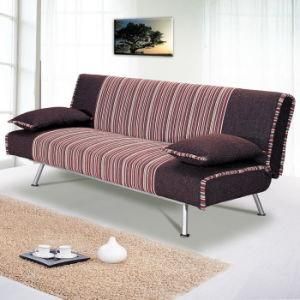 Modern Folding Fabric Sofa Bed with Pillows (WD-676)