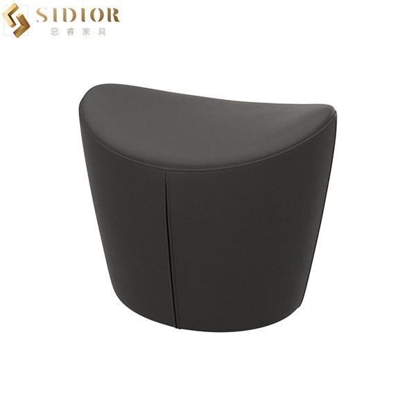 Space Saving Movable Foot Rest Stool Under Desk PU Leather