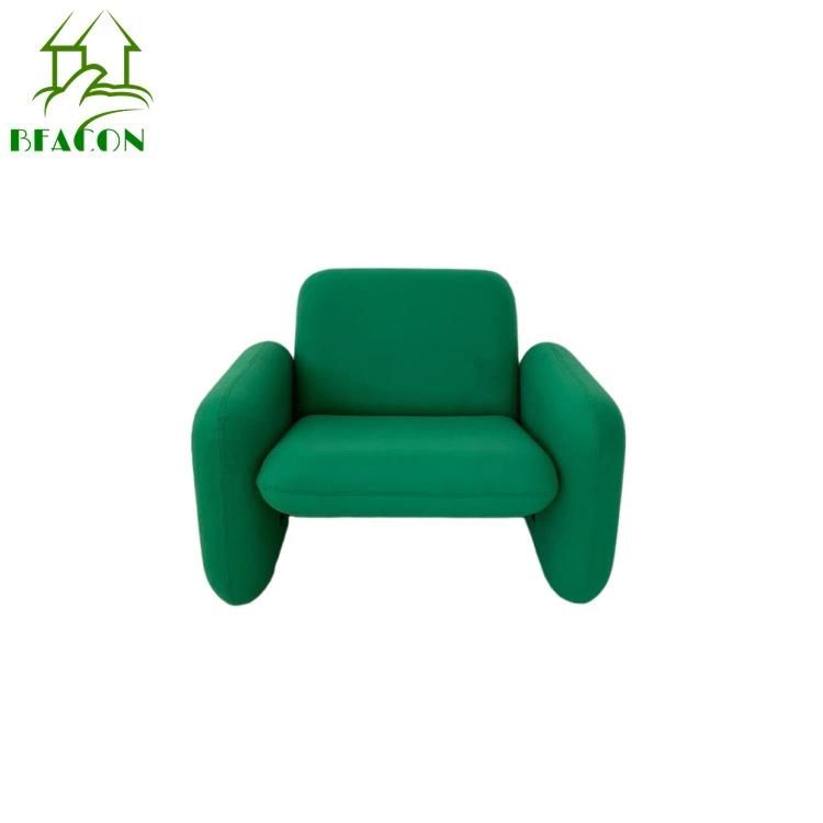 Fabric Velvet Colorful Livingroom Furniture Hot Sale Single Sofa