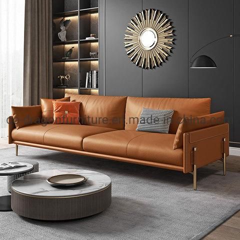 Modern Luxury Leather Long Living Room Sofa for Home Furniture