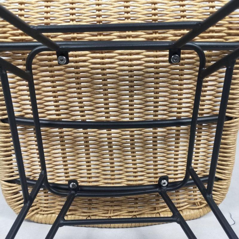 Outdoor Rattan Yellow Wood Grain Restaurant Bistro Chairs Philippines