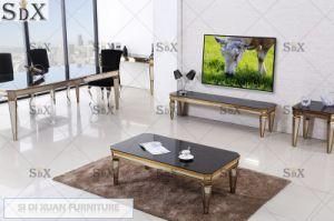 Modern Home Livingroom Furniture Stainless Steel Coffee Table