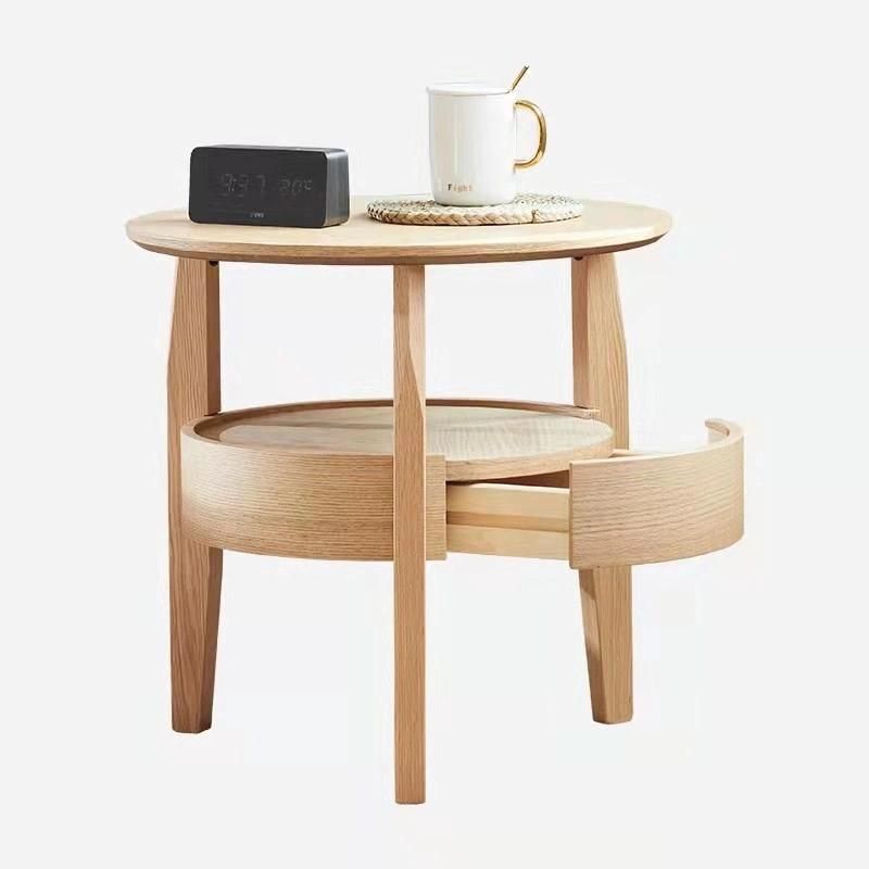 Modern Simple Household Living Room Furniture Light Luxury Solid Wood Side Table