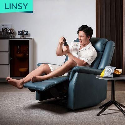 Linsy Stainless Steel Sponge China Manual Chair Fabric Recliner Sofa