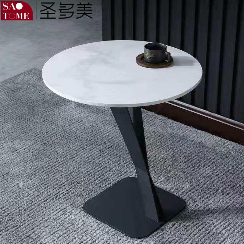 Modern Minimalist Living Room Furniture Slate/Marble Round Coffee Table Side Table