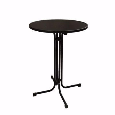 Top Quality D60 70 80 Cm Round Black White Bar Height Folding Table Folding Dry Bar Table