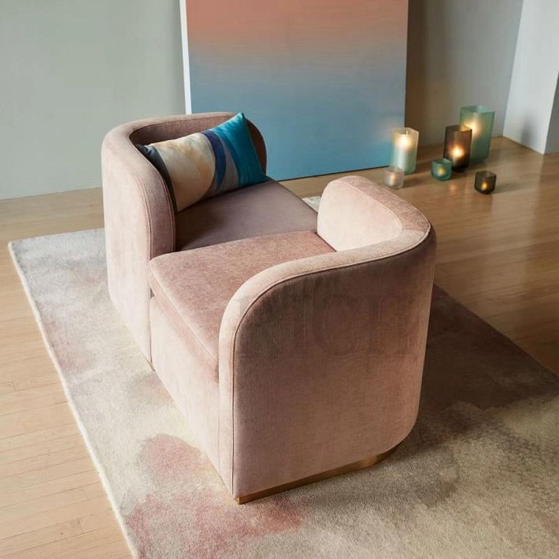 DIY Cute Girly Pink Loveseat 2 Seater Modern Living Room Sofa