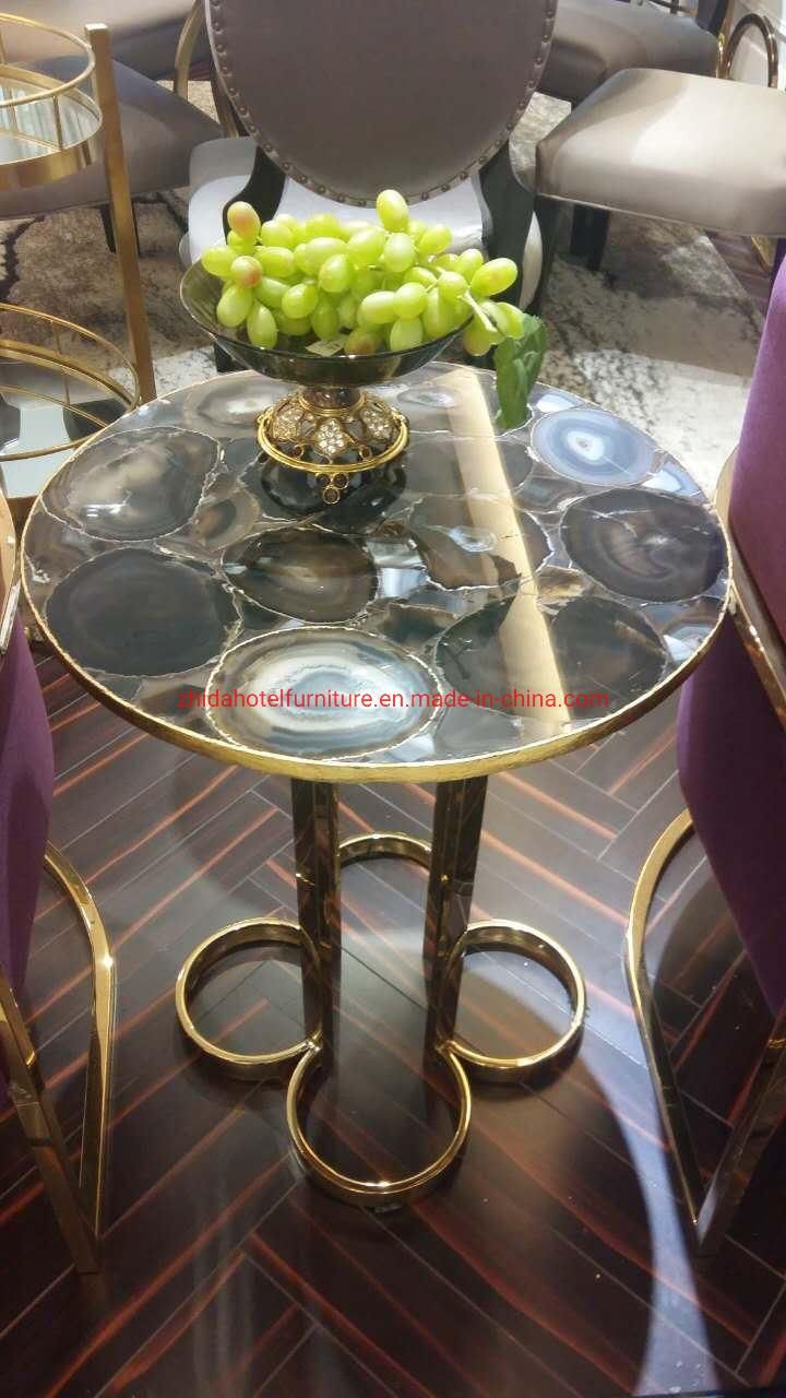 Home Furniture Living Room Sets Gold Center Table Modern Marble Coffee Table