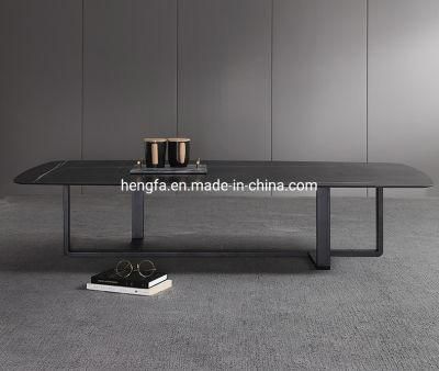 Industial Factory Steel Foundation Frame Marble Tea Table Side Table