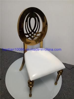 Living Room Dining Furniture Golden Stainless Steel Wedding Chair Throne Chairs for Sale