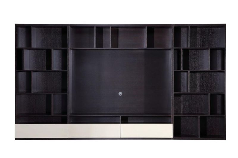 Modern Fuctional Black Walnut Color Living Room Bedroom Home TV Cabinet Stand