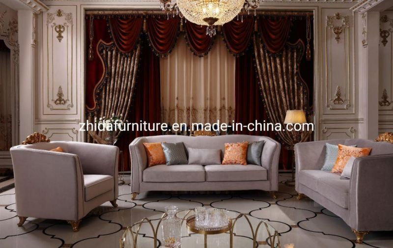 Elegant Luxury Style Hotel Villa Italy Design Carved Living Room Sofa