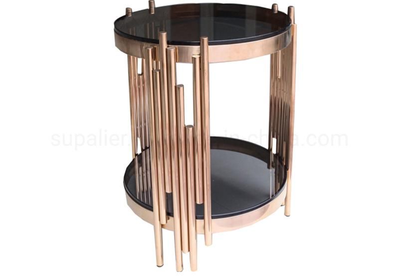 Hot Sale Rose Gold Coffee Corner Table for Hotel