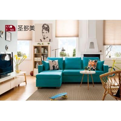 Direct Sale Comfortable Blue Color Cloth Art Sofa