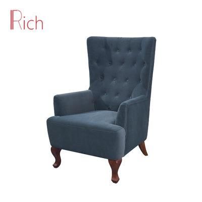 Blue Bedroom Home Fabric Furniture Couch Living Room Single Sofa