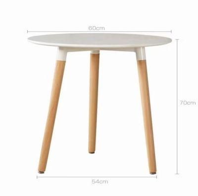 High Quality Wooden Coffee Table with Beech Legs/Round/White Board