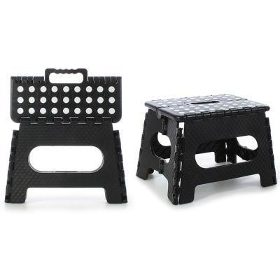 Modern Style, Practical and Firm Black Plastic Folding Stool