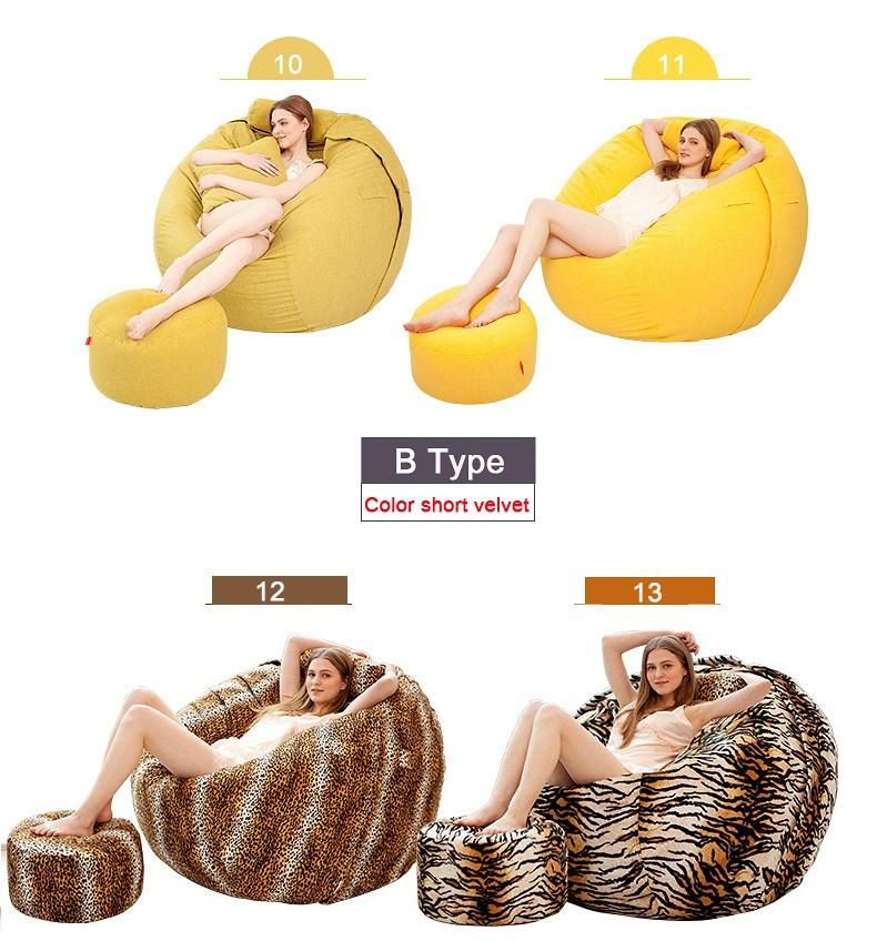 Giant Foam Bean Bag Sofa Cover for Adult Family Children