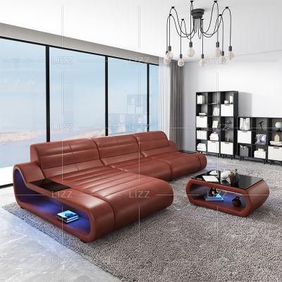 Chaise Lounge Modern Top Grain Leather Hot Selling Sectional