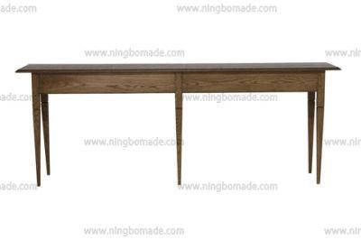 Antique Nordic Classic Furniture Dark Natural Oak Console Table